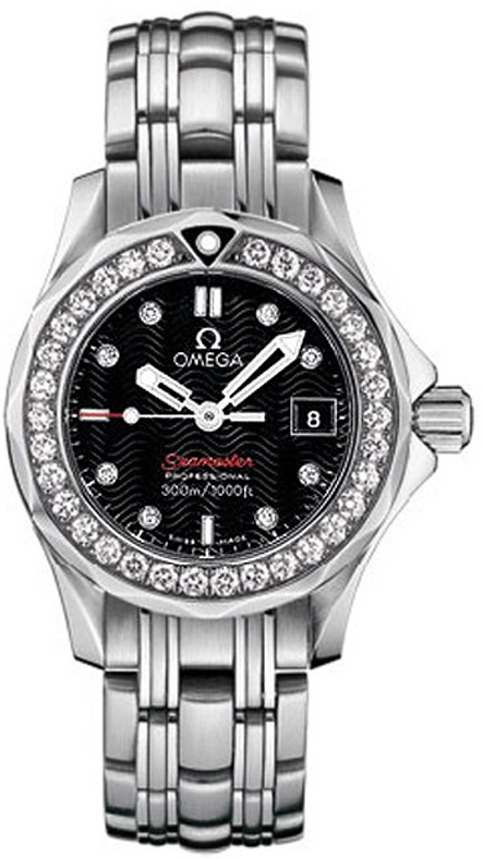 Omega Seamaster Watches Ladies Black Battery Operated Quartz 21215286151001 Watch