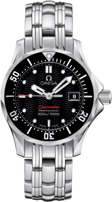 Omega Seamaster Watches Ladies Black Battery Operated Quartz 21230286101001 Watch