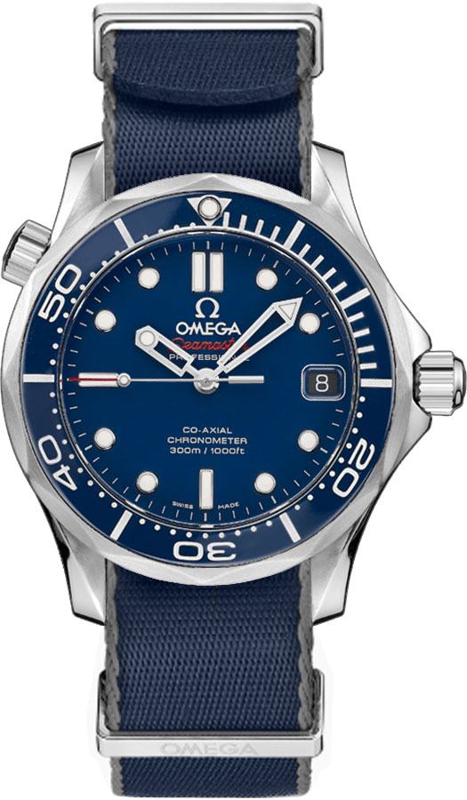 Omega Seamaster Watches Mens Blue Self winding Automatic Chronometer 21230362003001-NATO Watch