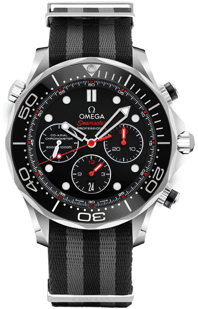 Omega Seamaster Watches Mens Black Self winding Automatic 21230445001001-NATO Watch