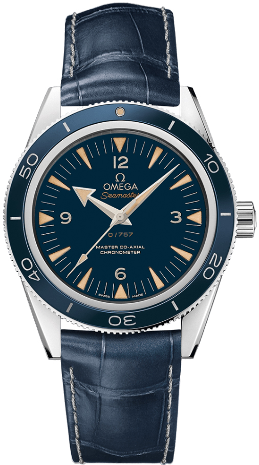 Omega Seamaster Watches Mens Enamel Blue Self winding Automatic Chronometer 23393412103001 Watch