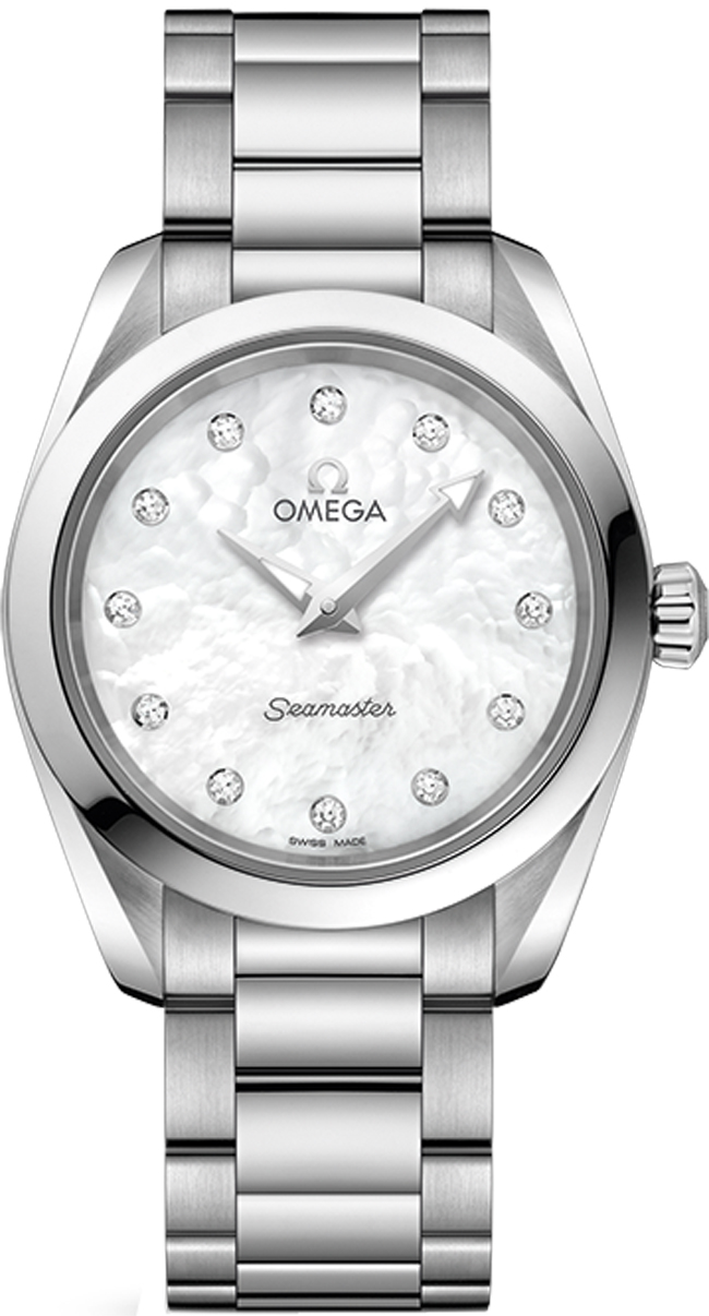 Omega Seamaster Aqua Terra Watches  Mother of Pearl White Battery Operated Quartz 22010286055001 Watch