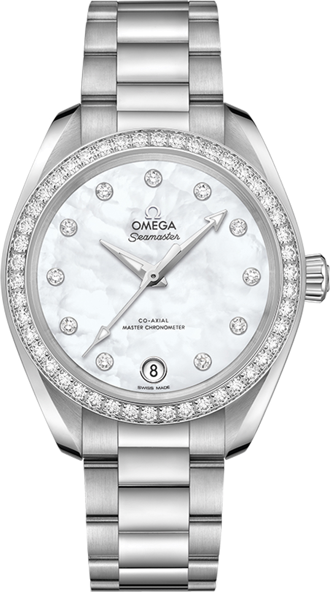 Omega Seamaster Aqua Terra Watches Ladies Mother of Pearl White Self winding Automatic Chronometer 22015342055001 Watch