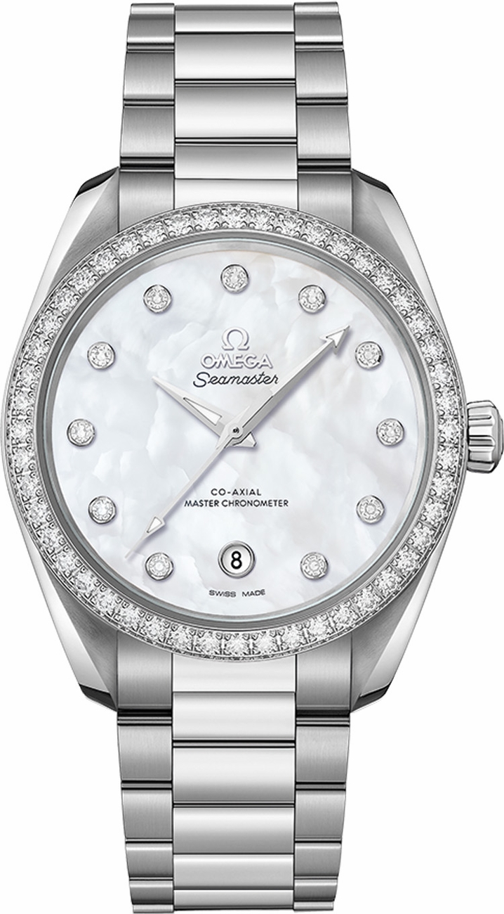 Omega Seamaster Aqua Terra Watches Ladies Mother of Pearl White Self winding Automatic Chronometer 22015382055001 Watch
