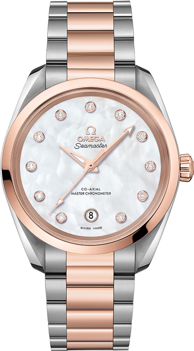 Omega Seamaster Aqua Terra Watches Ladies Pearl White Self winding Automatic Chronometer 22020382055001 Watch