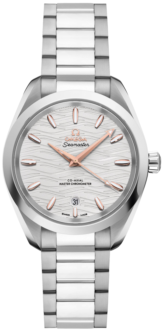Omega Seamaster Aqua Terra Watches Ladies WavePatterned Opaline Silver Self winding Automatic 22010342002001 Watch