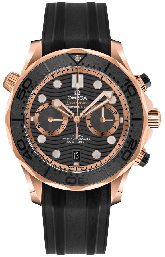 Omega Seamaster Watches Mens Black Self winding Automatic Chronometer 21062445101001 Watch