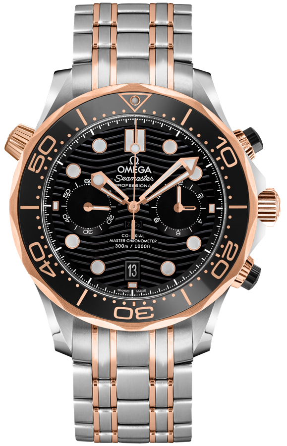 Omega Seamaster Watches Mens Black Self winding Automatic Chronometer 21020445101001 Watch