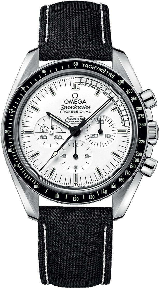 Omega Speedmaster Watches Mens White Dial with Snoopy Design Manual Winding 31132423004003 Watch