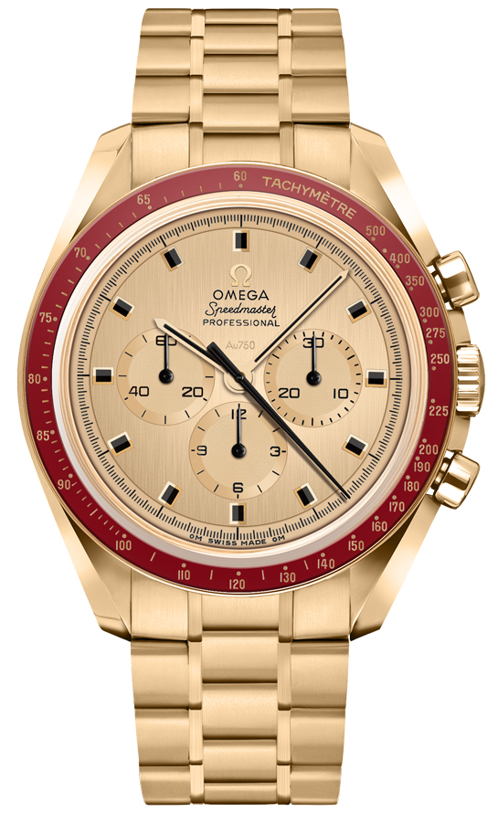 Omega Speedmaster Watches Mens 18k Moonshine Gold Manual Winding 31060425099001 Watch