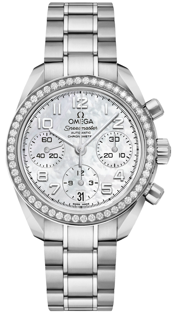 Omega Speedmaster Watches Ladies Pearl White Self Winding Automatic 32415384005001 Watch