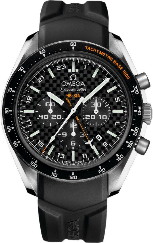 Omega Speedmaster Watches Mens Black Carbon Fiber Self winding Automatic Chronometer 32192445201001 Watch