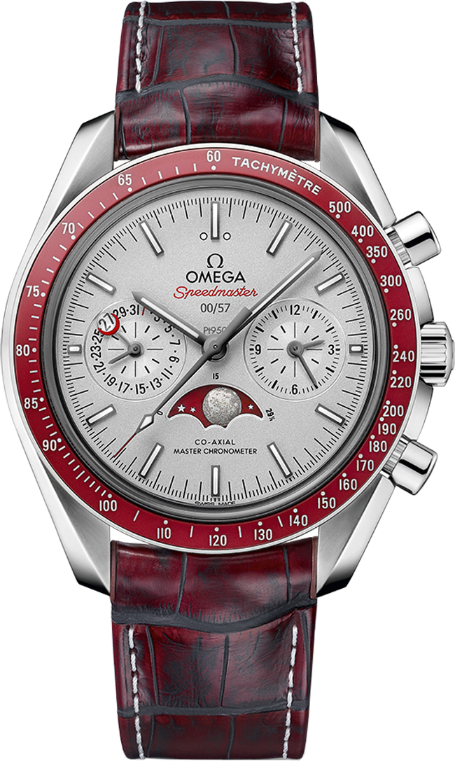 Omega Speedmaster Watches Mens Sandblasted Platinum Grey Self winding Automatic Chronometer 30493445299001 Watch