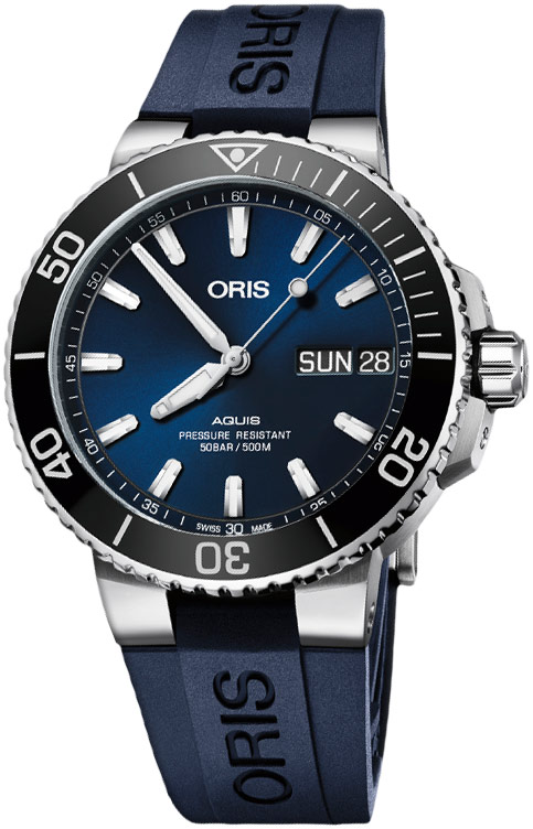 Oris Diving Watches Mens Sunray Blue Self winding Automatic 75277334135RS Watch