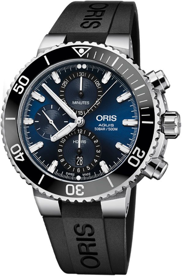 Oris Diving Watches Mens Blue Self winding Automatic 77477434155RS Watch