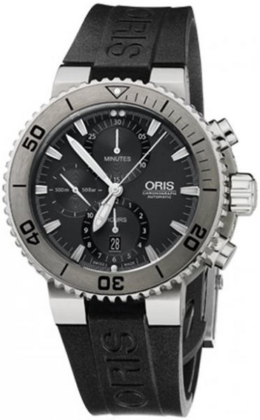 Oris Diving Watches Mens Grey Self winding Automatic 67476557253RS Watch