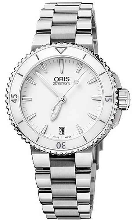 Oris Diving Watches Ladies White Self winding Automatic 73376524156MB Watch