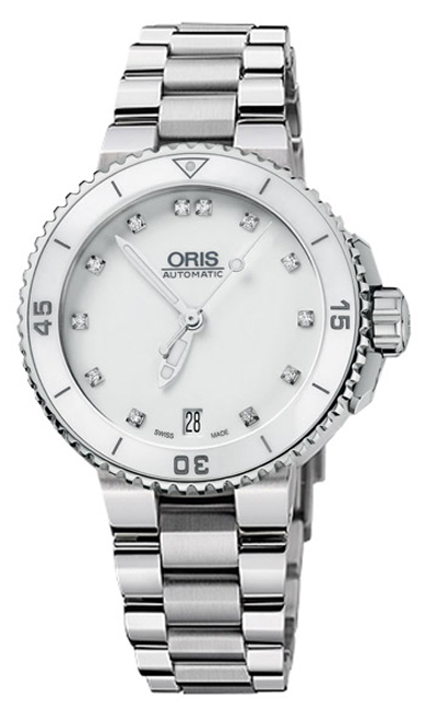 Oris Diving Watches Ladies White Self winding Automatic 73376524191MB Watch