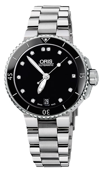 Oris Diving Watches Ladies Black Self winding Automatic 73376524194MB Watch