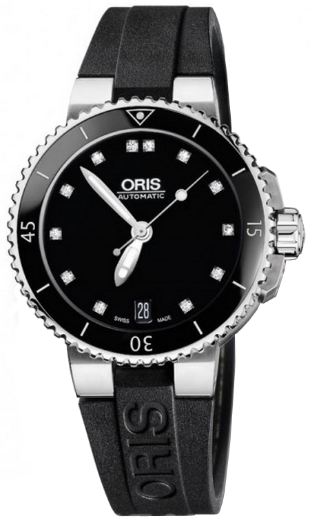Oris Diving Watches Ladies Black Self winding Automatic 73376524194RS Watch