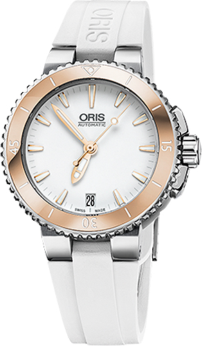 Oris Diving Watches Ladies White Self winding Automatic 73376524356RS Watch