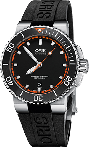 Oris Diving Watches Mens Black Self winding Automatic 73376534128RS Watch