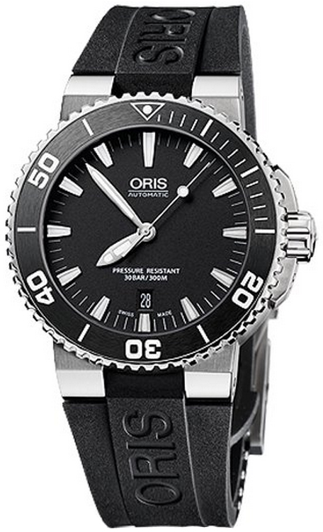 Oris Diving Watches Mens Black Self winding Automatic 73376534154RS Watch