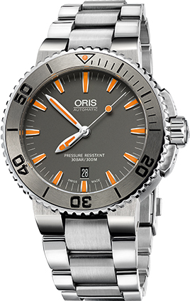 Oris Diving Watches Mens Grey Self winding Automatic 73376534158MB Watch