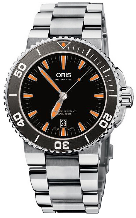 Oris Diving Watches Mens Black Self winding Automatic 73376534159MB Watch