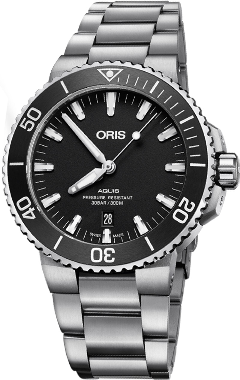Oris Diving Watches Mens Black Self winding Automatic 73377304124MB Watch