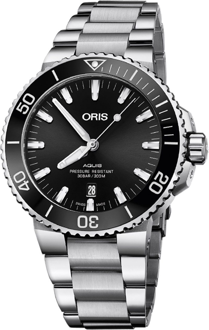 Oris Diving Watches Mens Black Self winding Automatic 73377304134MB Watch