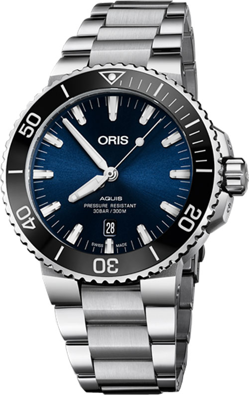 Oris Diving Watches Mens Blue Self winding Automatic 73377304135MB Watch