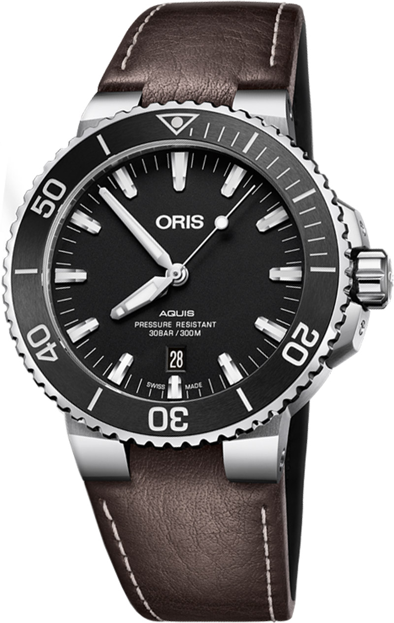 Oris Diving Watches Mens Black Self winding Automatic 73377304154LS Watch