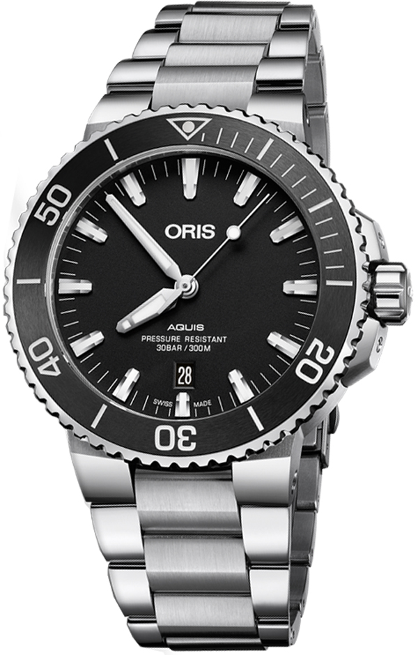 Oris Diving Watches Mens Black Self winding Automatic 73377304154MB Watch