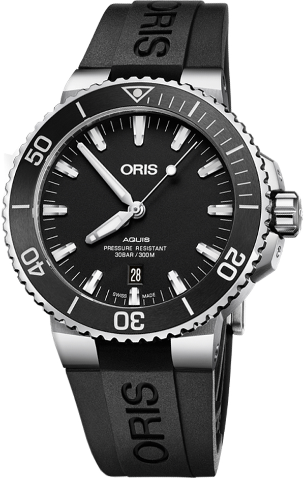 Oris Diving Watches Mens Black Self winding Automatic 73377304154RS Watch