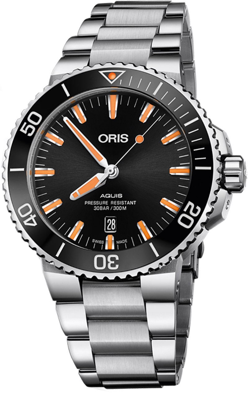 Oris Diving Watches Mens Black Self winding Automatic 73377304159MB Watch