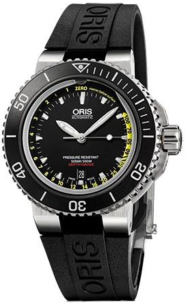 Oris Diving Watches Mens Black Self winding Automatic 73376754154RS-MB Watch