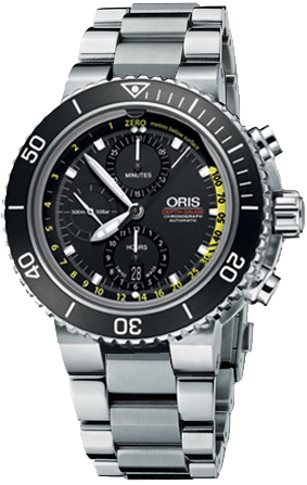 Oris Diving Watches Mens Black Self winding Automatic 77477084154MB-RS Watch