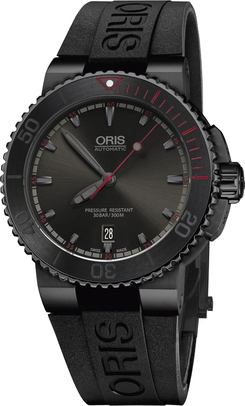 Oris Diving Watches Mens Black Self winding Automatic 73376534783RS Watch