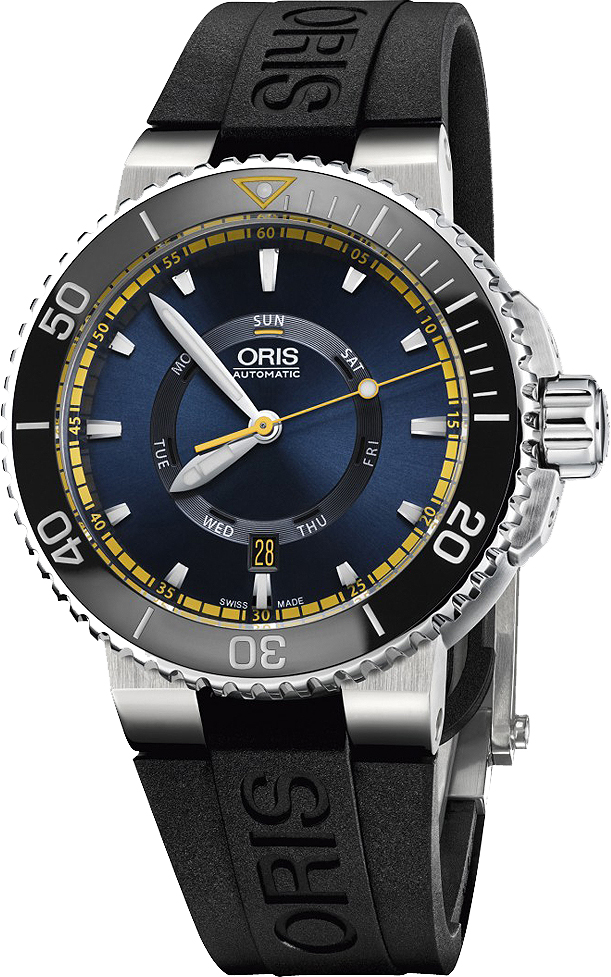 Oris Diving Watches Mens Blue Self winding Automatic 73576734185RS Watch