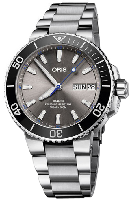 Oris Diving Watches Mens Grey Self winding Automatic 75277334183MB Watch