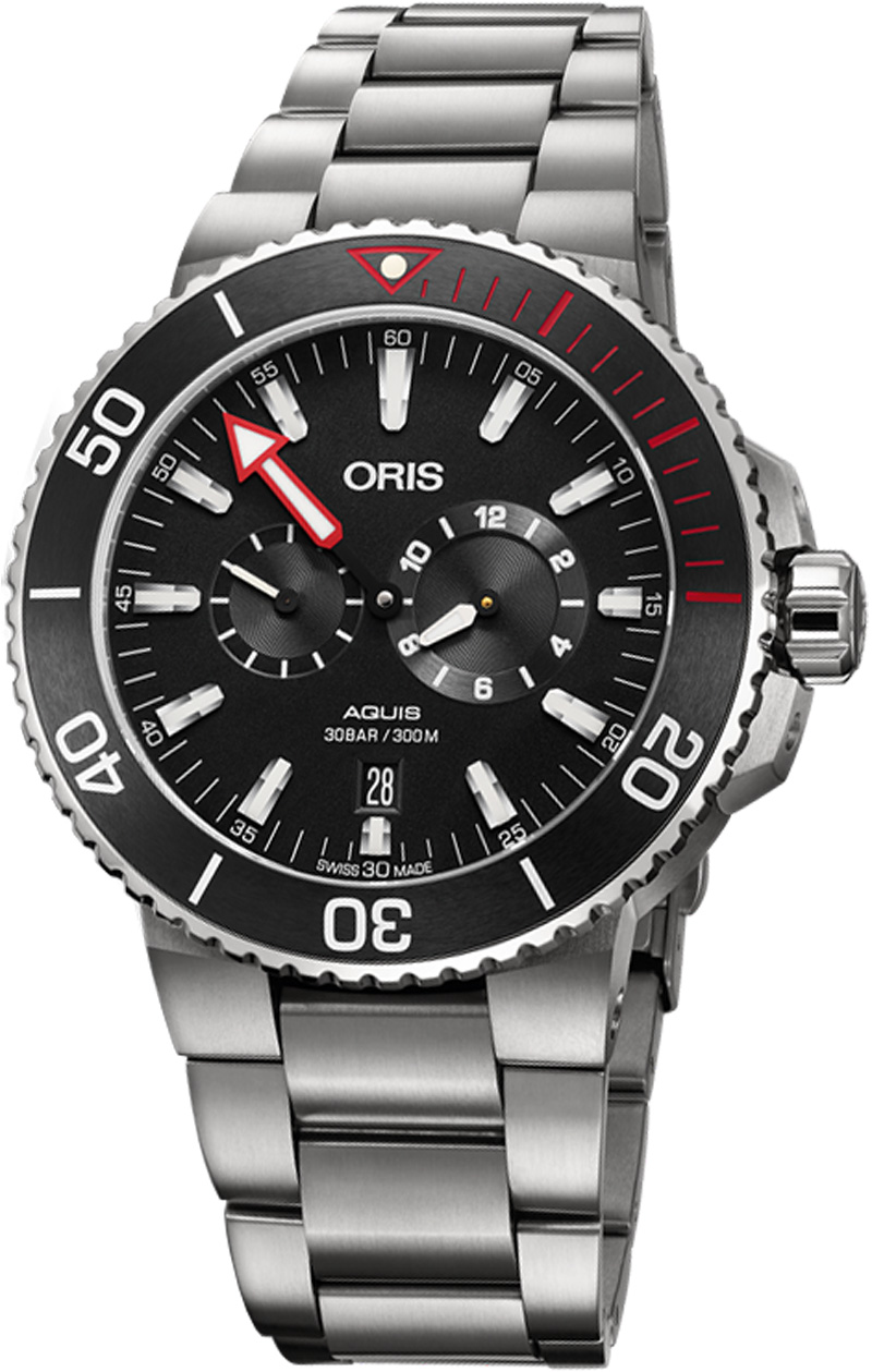 Oris Diving Watches Mens Black Self winding Automatic 74977347154MB-RS Watch