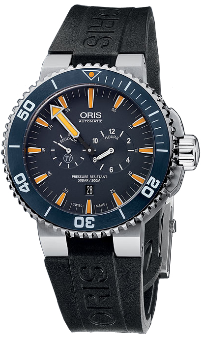 Oris Diving Watches Mens Blue Self winding Automatic 74976637185RS Watch