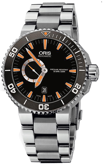 Oris Diving Watches Mens Black Self winding Automatic 74376734159MB Watch