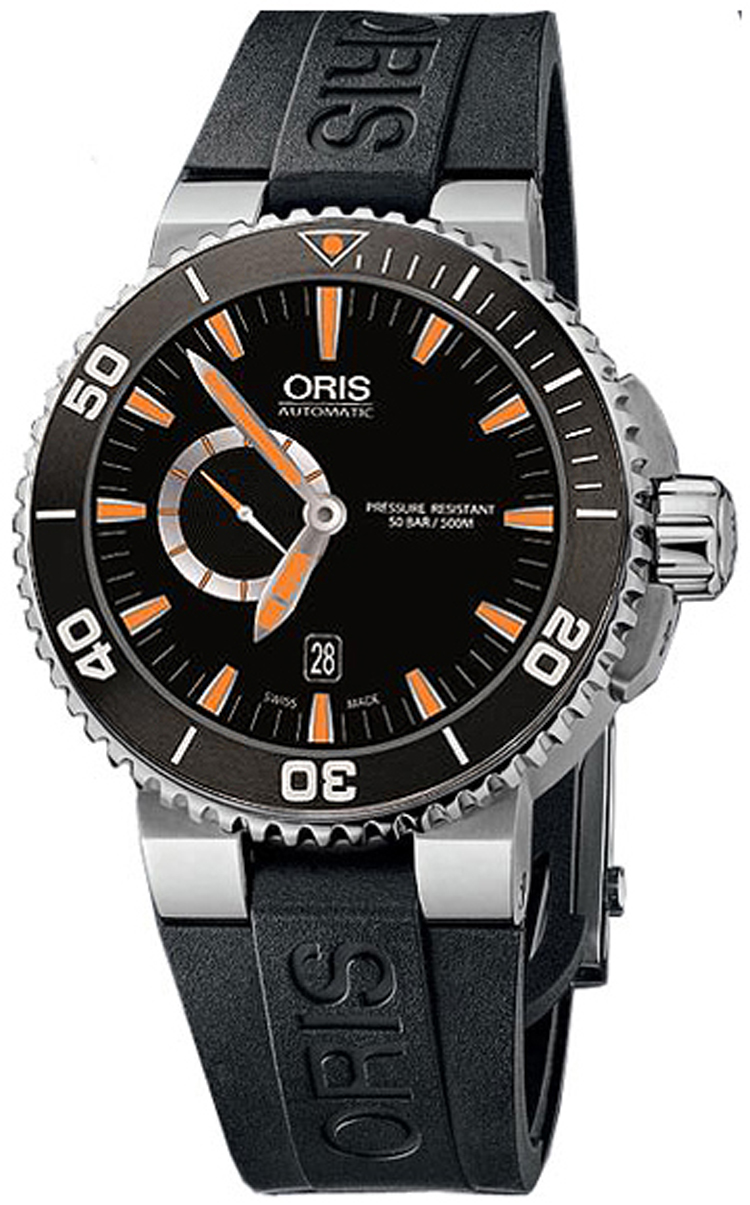 Oris Diving Watches Mens Black Self winding Automatic 74376734159RS Watch