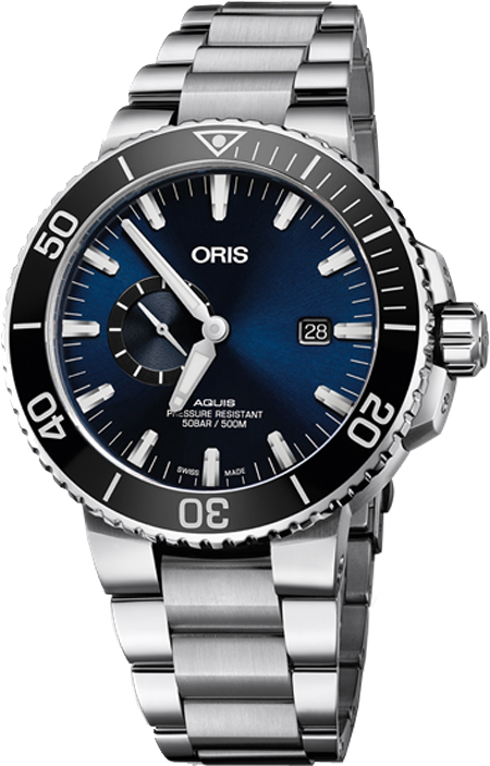 Oris Diving Watches Mens Blue Self winding Automatic 74377334135MB Watch