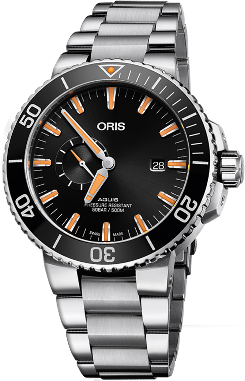 Oris Diving Watches Mens Black Self winding Automatic 74377334159MB Watch