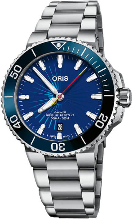 Oris Diving Watches Mens Blue Self winding Automatic 73377664185MB Watch