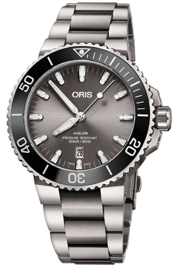 Oris Diving Watches Mens Grey Self winding Automatic 73377307153MB Watch