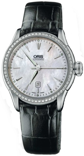 Oris Culture Watches Ladies Pearl White Self winding Automatic 56176044956LS Watch